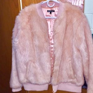 Pink fuzzy jacket